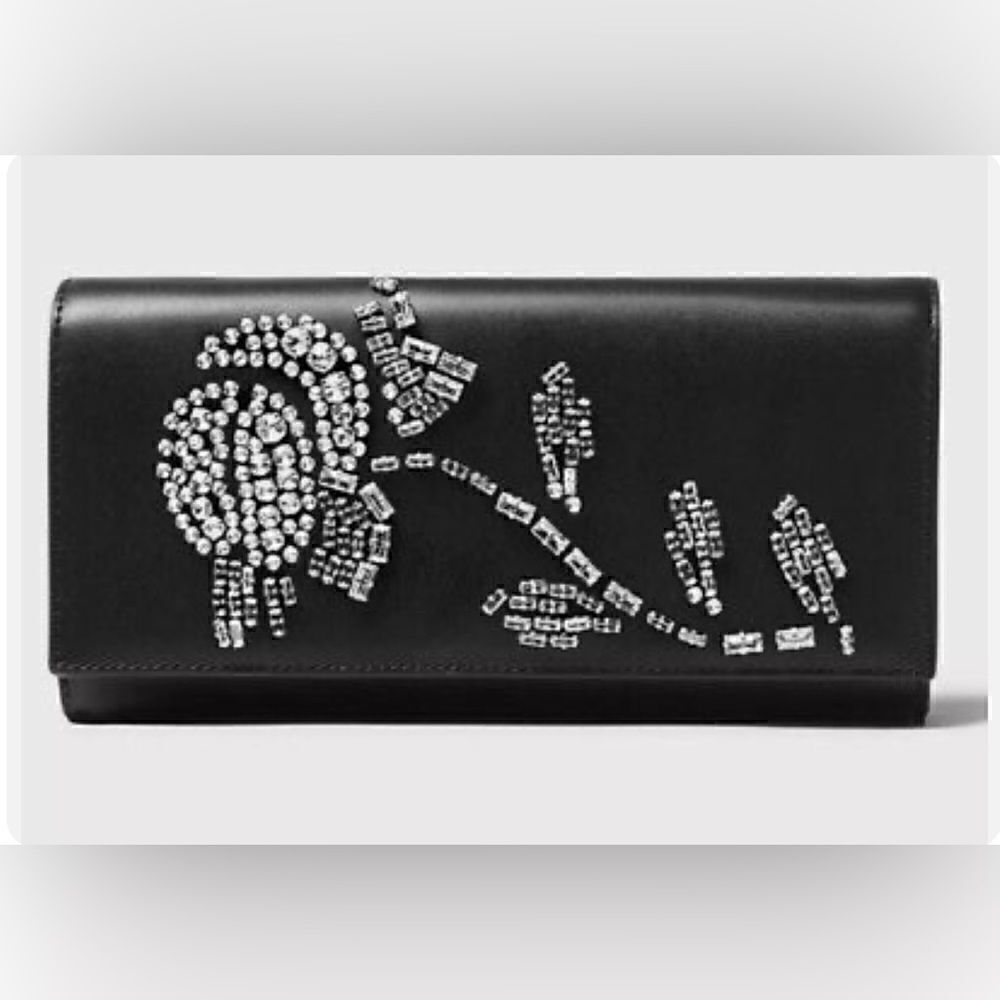 🌟NEW🌟Michael Kors Bellamie Large Embellished Black Clutch